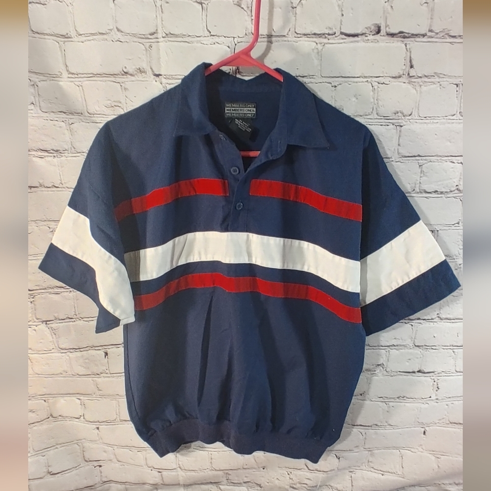 Members Only Vintage 80's Pullover Striped Retro Shirt M